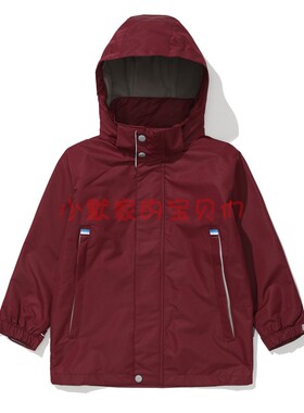 伊顿同款冬季校服冲锋衣外套枣红色3M棉服20X001彩色织带帽子加绒
