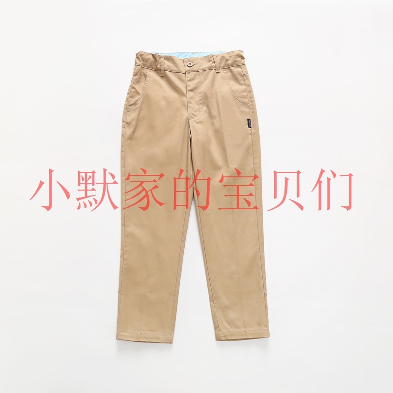 伊顿同款童装经典长裤子男童女童休闲裤卡其西装长裤春秋款09K111