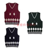 伊顿同款 中大童套头马甲英伦风针织英伦毛线衣纯棉背心班服10B004