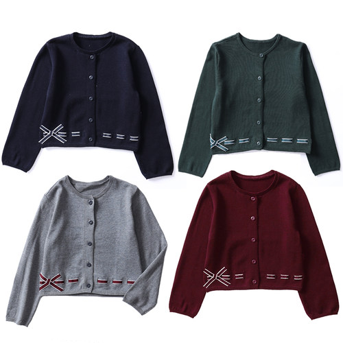 伊顿短款针织洋气风09m225校服