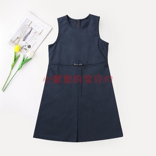 伊顿同款校服裙子英伦学院春秋款女童连衣裙藏青色背心裙14L205