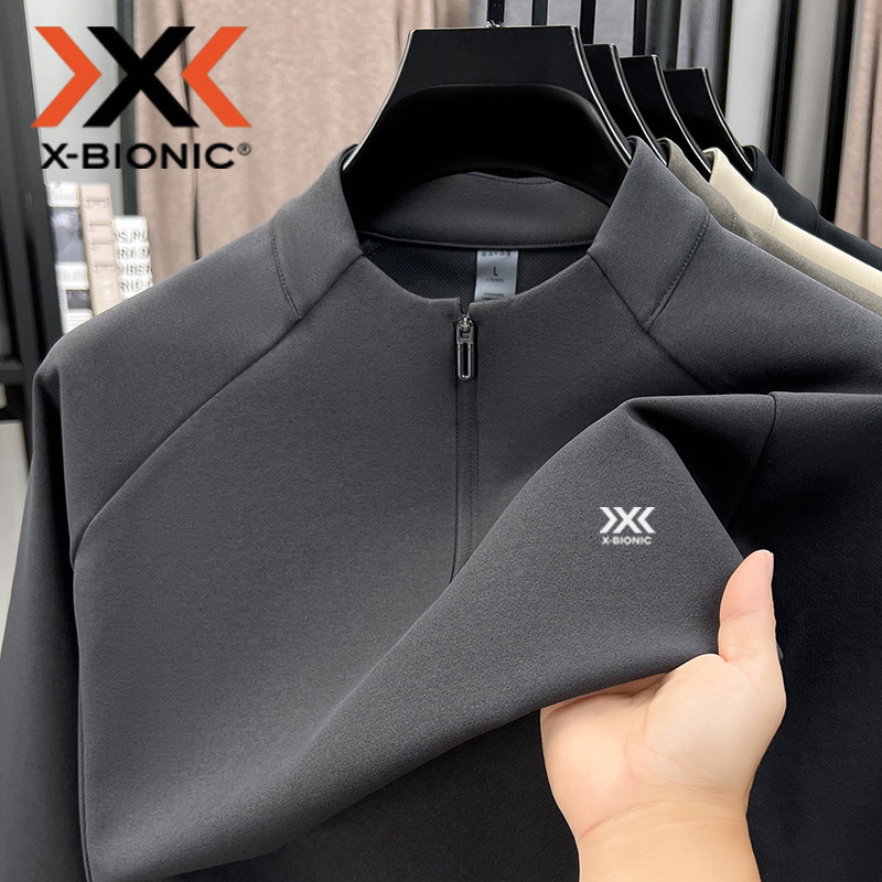 XBIONIC男士立领半拉链速干T恤图片