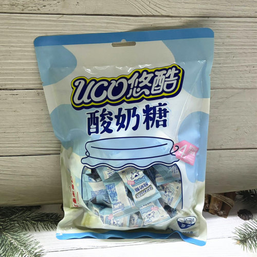 U-CO悠酷老酸奶奶糖定量装258g独立包装奶味糖果儿童休闲小零食