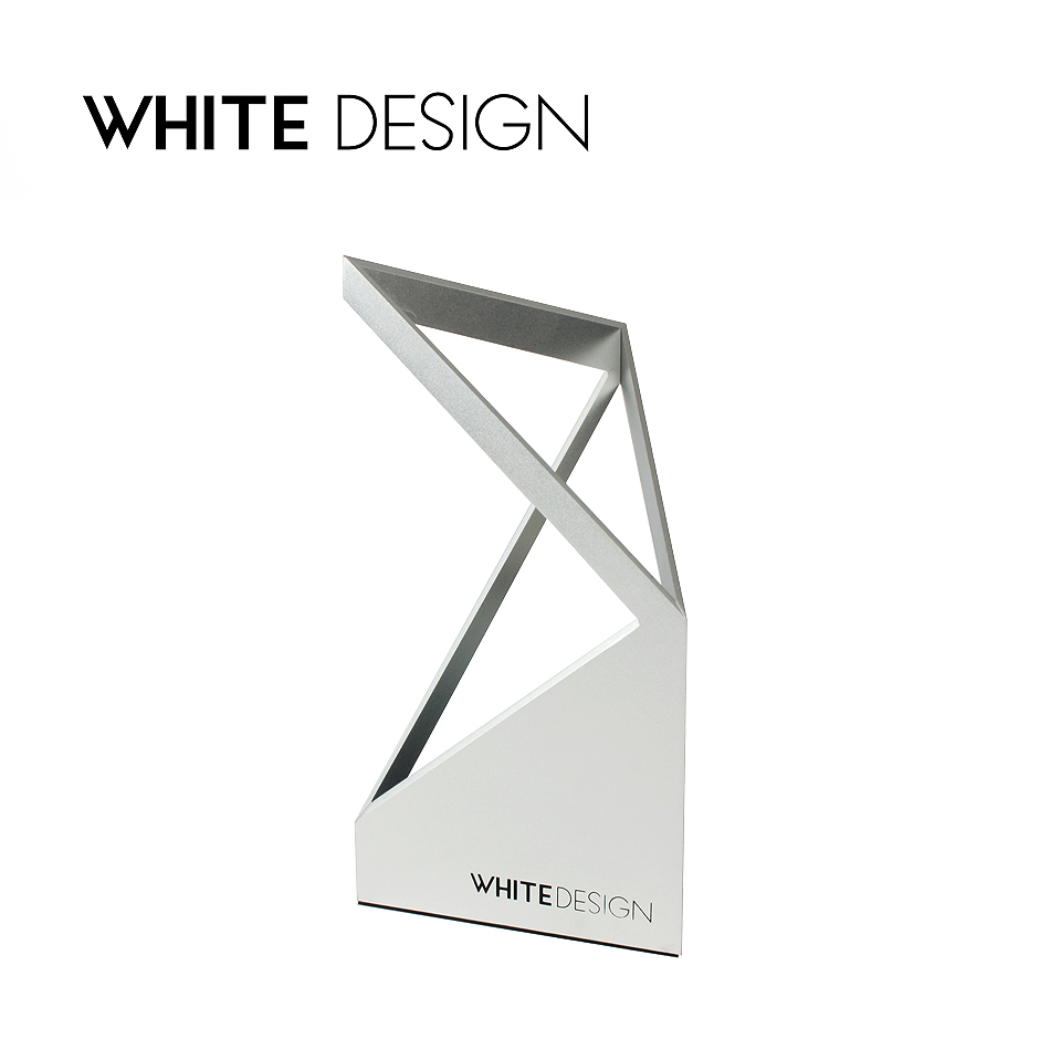 White Design 创意金属建筑感铝合金笔筒 简洁桌面收纳高端文具