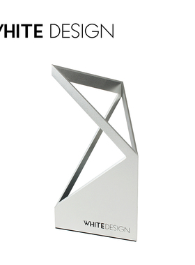 White Design 创意金属建筑感铝合金笔筒 简洁桌面收纳高端文具