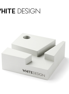 White Design 铝合金手机支架 桌面多功能多角度创意设计定制刻字