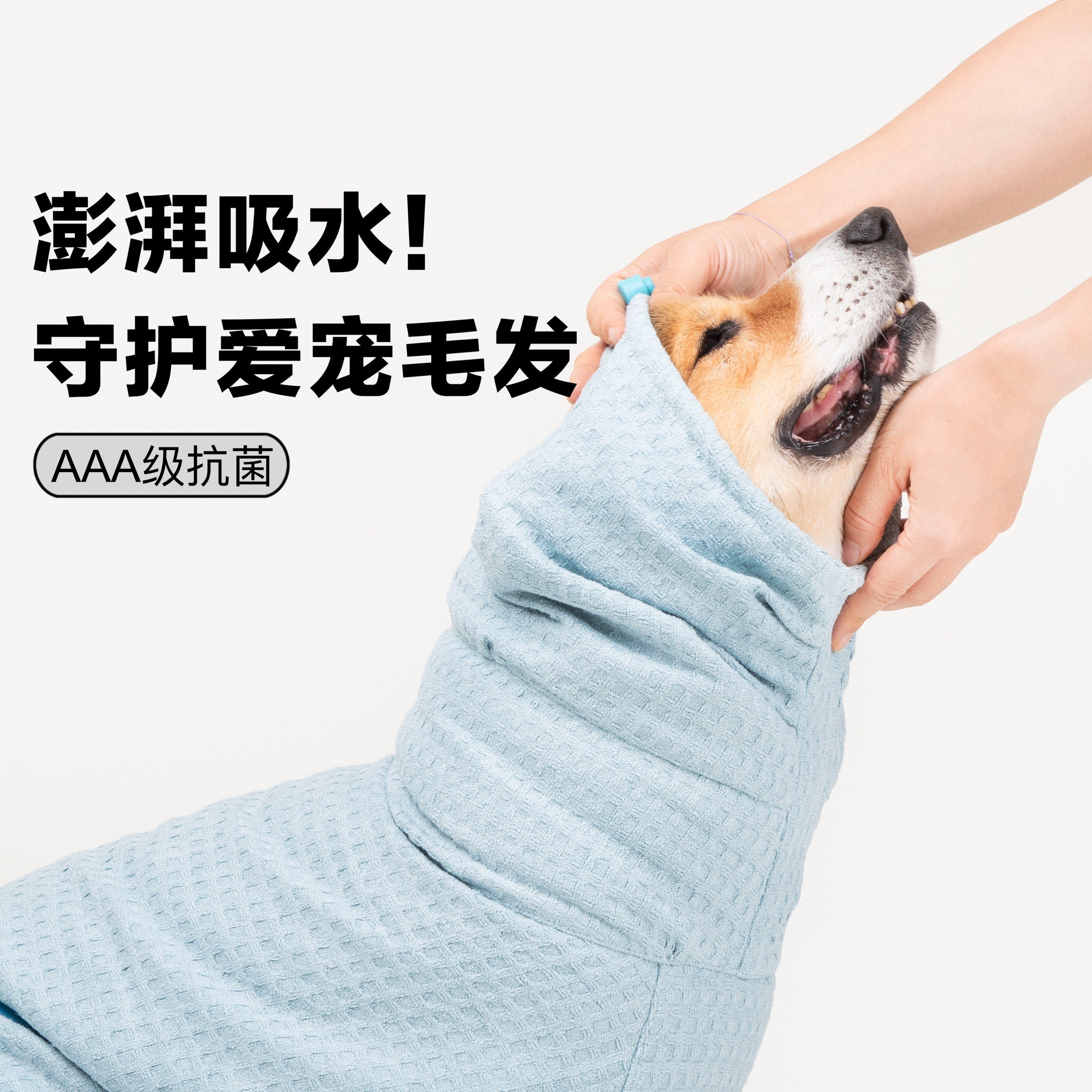 宠物狗狗吸水速干浴袍抗菌无异味浴巾毛巾玩水游泳洗澡衣服小狗