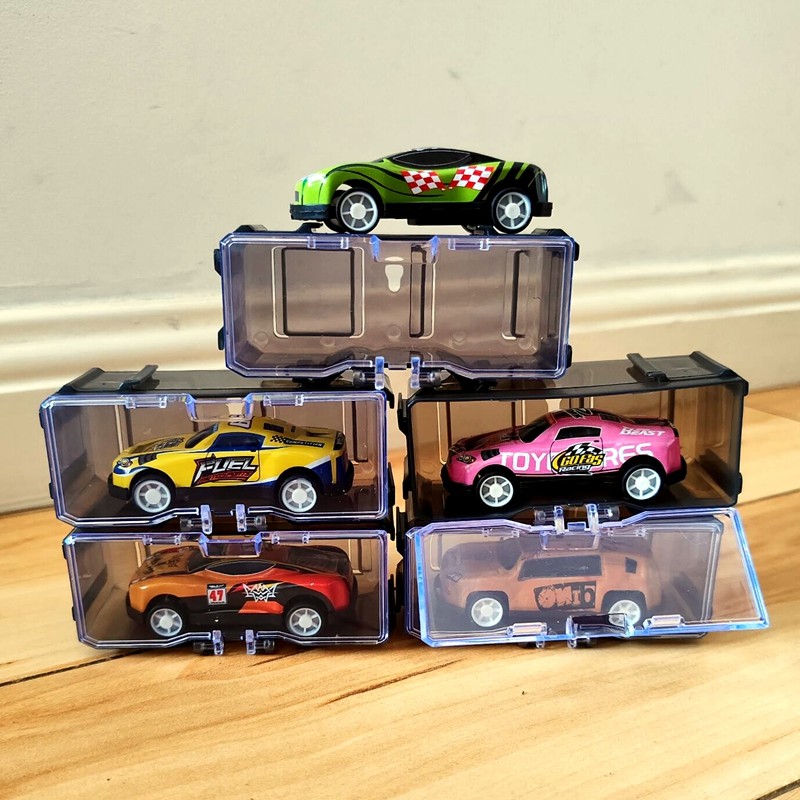 爆款合金回力小汽车铁皮耐摔便宜车模自带亚克力盒儿童仿真玩具车