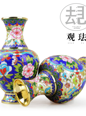 北京景泰蓝花瓶掐丝珐琅工艺品
