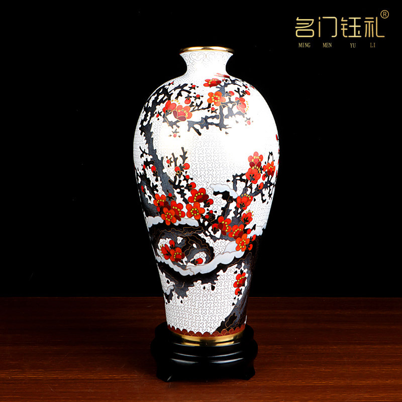名门钰礼景泰蓝梅花赏瓶