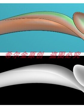 祥云云发簪精雕图 浮雕图 灰度图  artcam桃木雕玉雕骨雕牙雕刻图