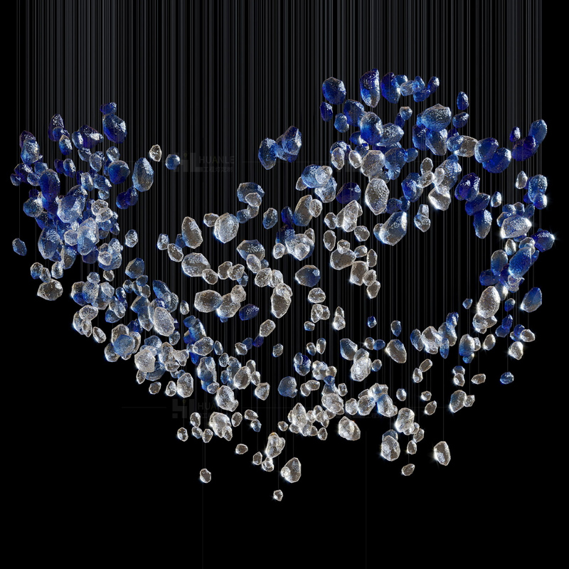 欢乐长方形酒店大堂走廊吊灯珠宝店水晶灯大型售楼部沙盘非标定制