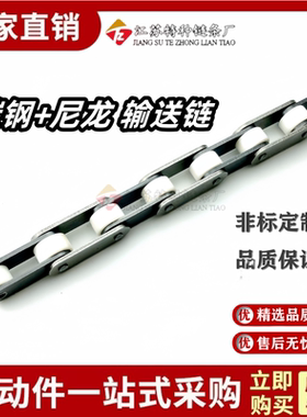 双节距输送链条尼龙塑料内节滚珠C2062/C2082/C2122/C224AL