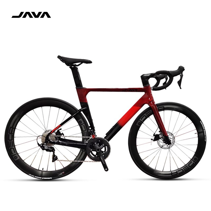 JAVA碳纤维公路自行车105变速油压碟刹弯把赛车铝刀佳沃FUOCO火6