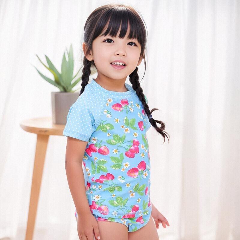 女童分体泳衣小童婴儿公主女孩儿童泳装女宝温泉冲浪游泳衣质量好
