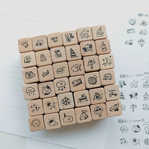 有间手帐树脂实木印章新品
