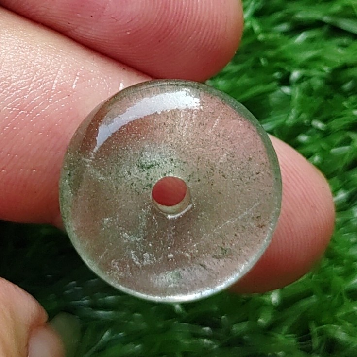 【dongdoon】天然A货水晶原矿千层金沙招财绿幽灵招财平安扣吊坠