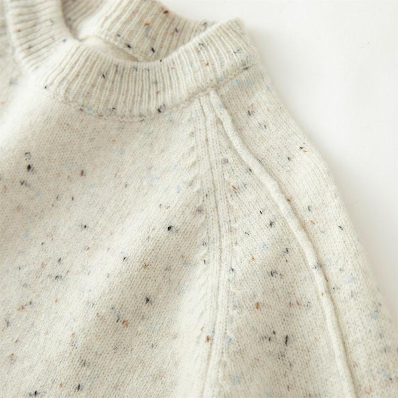 宽松100%纯羊毛衫男女童羊绒衫