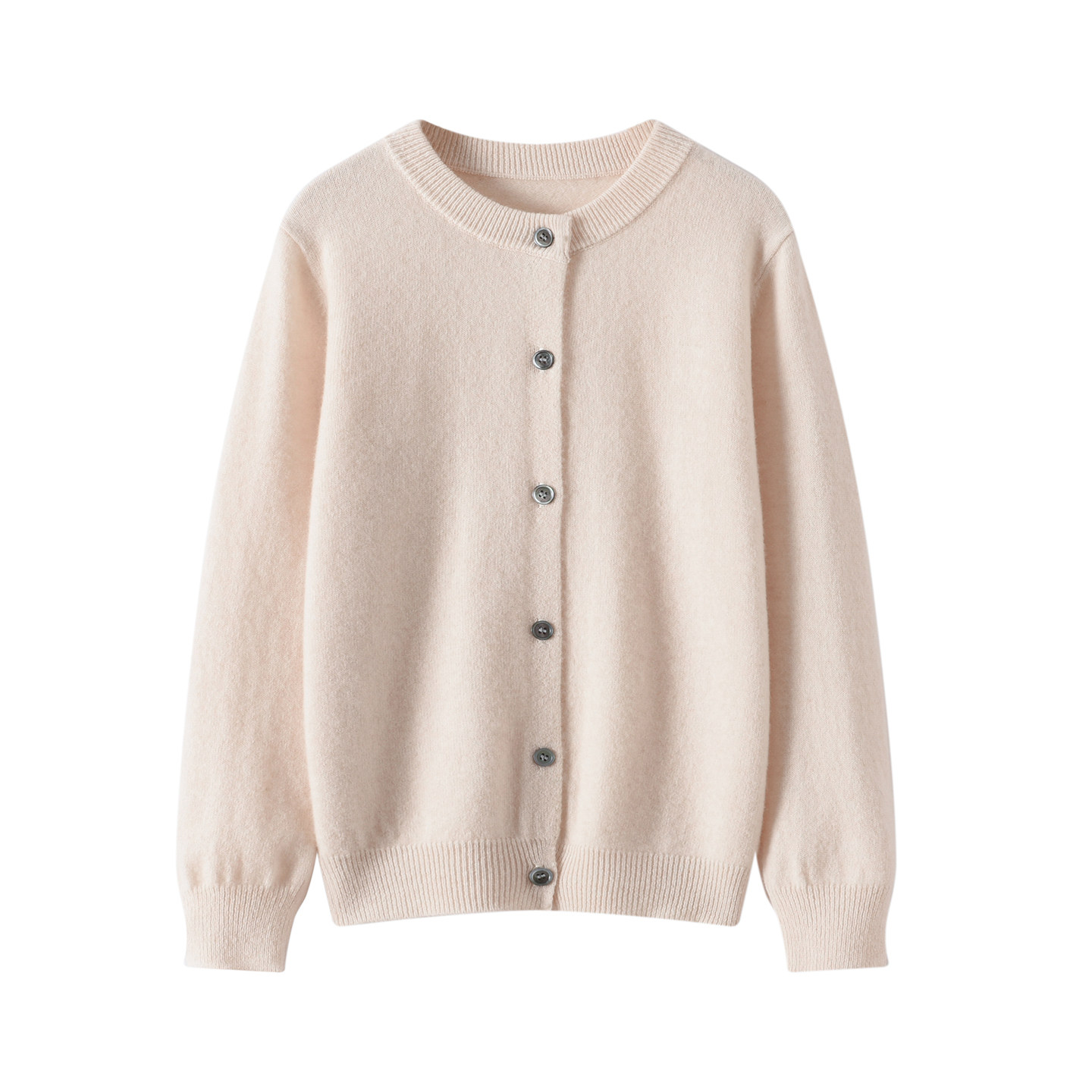 2025秋冬新款100%纯羊毛开衫男女童圆领保暖上衣学院风针织毛衣