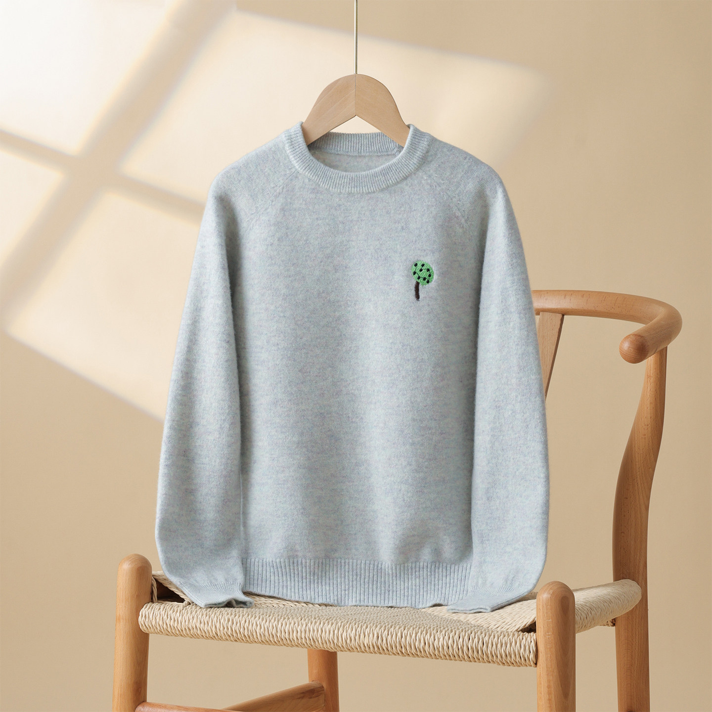 2025秋冬新款儿童羊绒衫男童女童圆领针织打底衫时尚毛衣羊毛衫