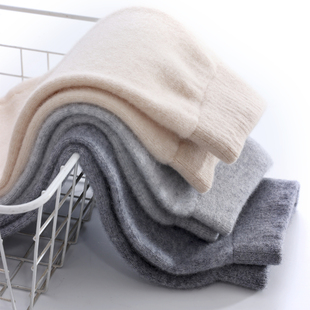 中大童羊绒毛线裤 男童女童高腰针织打底裤 儿童保暖裤 100%纯羊毛裤