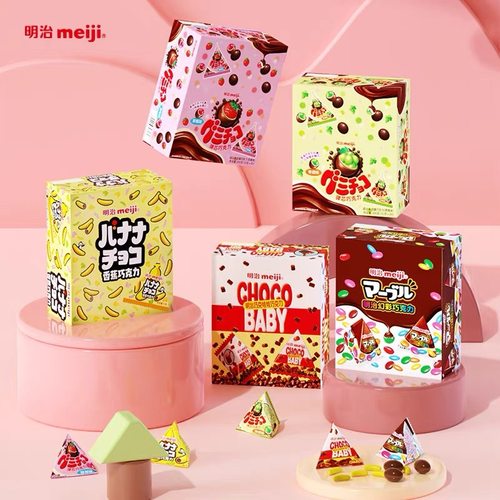 明治meiji橡皮糖脆皮夹心巧克力