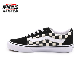 VANS范斯Ward黑白棋盘格男子低帮运动休闲滑板鞋 VN0A3IUN5GX