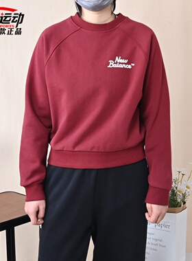 New Balance NB新年款女子红色圆领卫衣休闲套头衫WT61L61Z-MCR