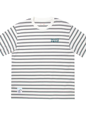 李宁LiNing男X Phil Hackett联名系列新款男条纹T恤短袖AHSV629-1