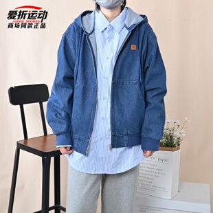 Converse匡威新款连帽宽松牛仔夹克男百搭运动休闲外套MCJ411-UHA