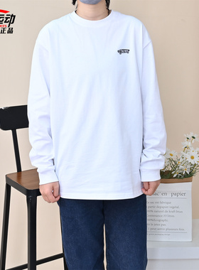 VANS范斯新款亚洲艺术家联名Hanai男休闲圆领长袖T恤VN000SPSWHT