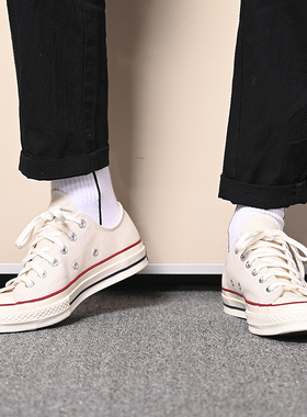 converse匡威男女新款低帮系带时尚百搭运动休闲帆布鞋子162062C