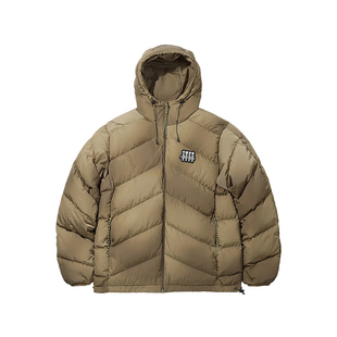 李宁LiNing新款 Aries联名男宽松休闲保暖连帽羽绒服外套AYMV527