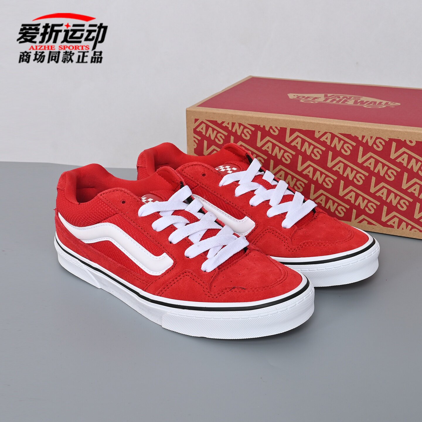 VANS范斯红色美式复古胖胖鞋图片