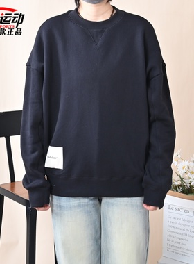 New Balance NB新款男女情侣运动休闲卫衣黑色套头衫NCF19321-BK