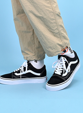 VANS范斯Old Skool经典款低帮黑白男女款黑色休闲板鞋VN000D3HY28