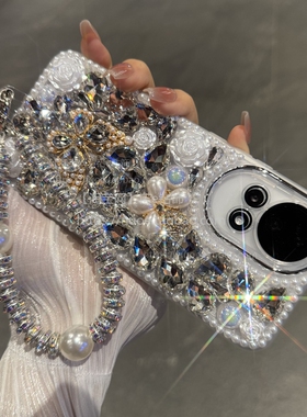 全包镜头水钻蝴蝶适用小米/OPPO/苹果华为NOVA14/13/12/11/10/9SE/8/7壳软高级感mate70/p60/50/40/30PRO