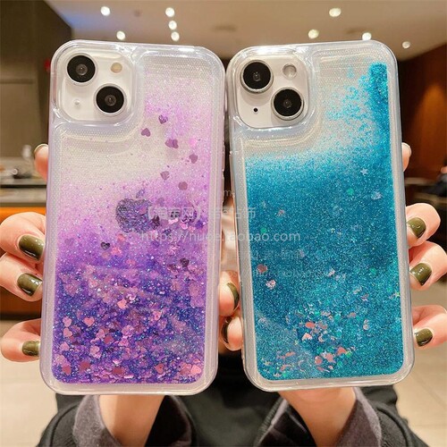 适用于OPPOReno13手机壳Reno13Pro爱心流沙reno12全包边流动A5 Pro液态透明A58液体A97硅胶5G防摔A2pro新款