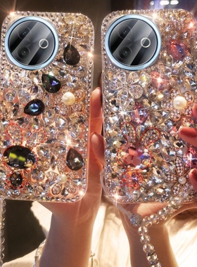 适用于vivoy300i手机壳y300pro高档满钻V2444A带水钻y200i奢华兔子s19x200X100x90x80女款y100i软壳s20全包5G