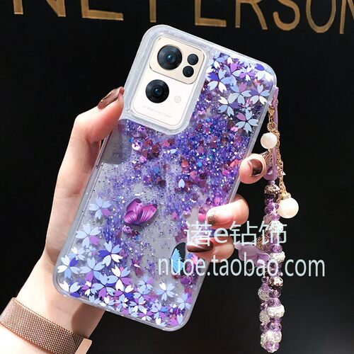 适用于oppoReno7pro手机壳流沙奢华全包防摔硅胶软壳女款reno7/s