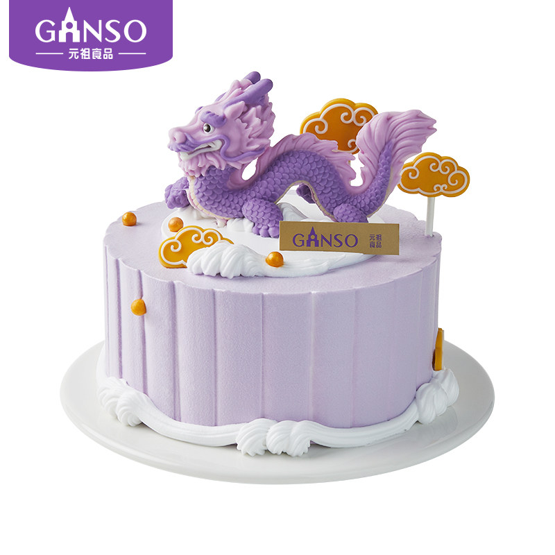 石家庄同城配送元祖生日动物奶油生肖蛋糕 龙腾万里