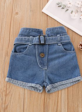 童装牛仔裤女2023年新款夏装洋气高腰时尚外穿高腰气质时尚装