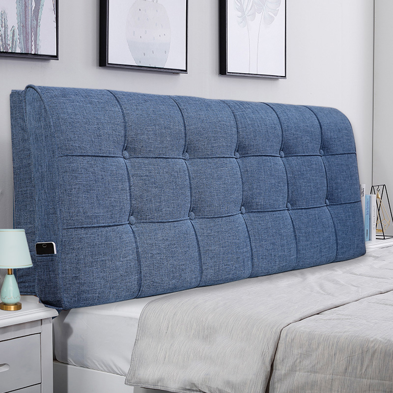 简约床头自粘可绒布艺套欧式