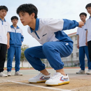 回力立定跳远鞋 中考体育考试鞋 橡胶底防滑帆布 男女学生田径鞋