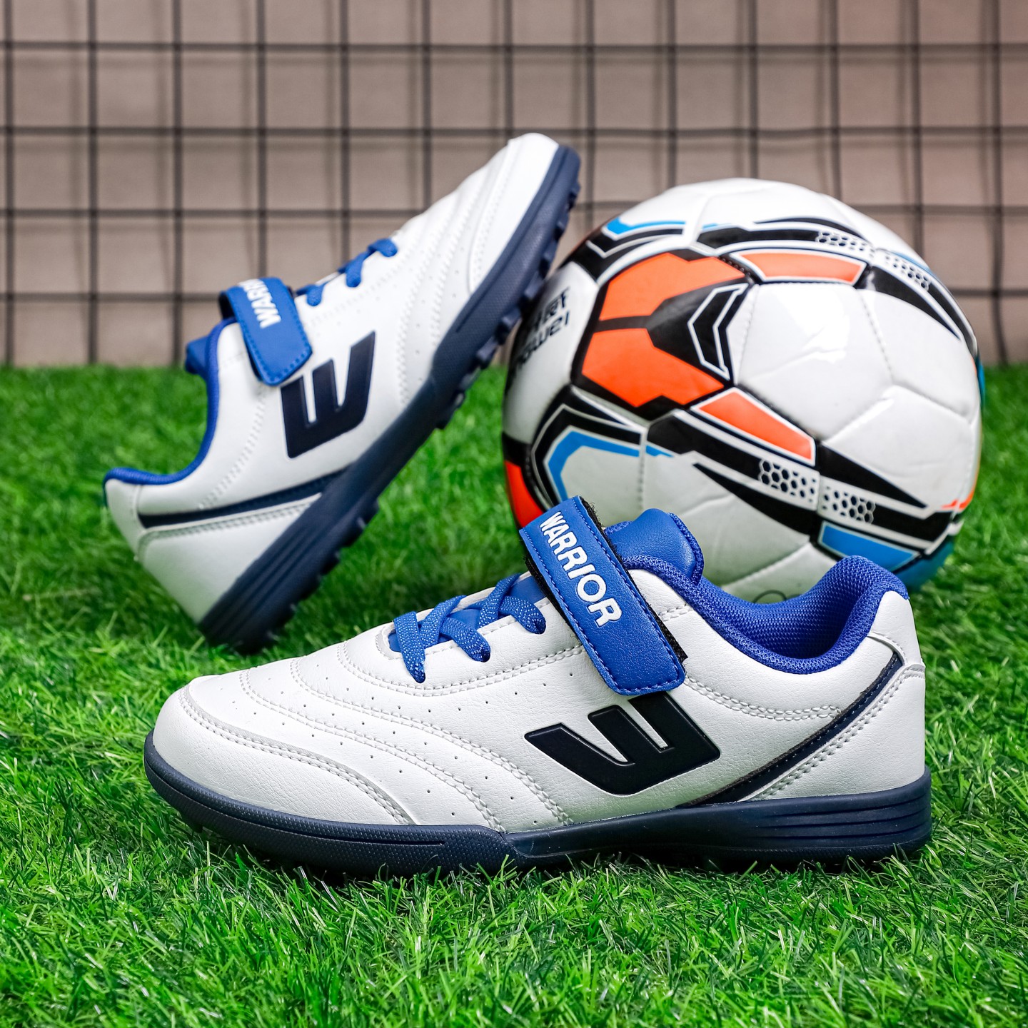 回力儿童足球鞋男童女童青少年学生训练低帮魔术贴胶钉tf碎钉球鞋