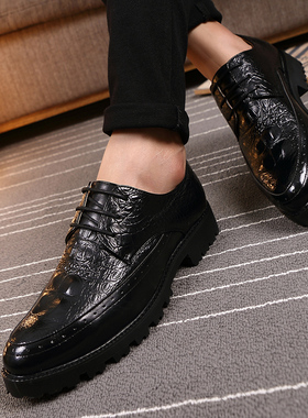 男鞋夏季透气2025新款增高软底英伦商务正装结婚新郎男士休闲皮鞋