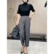 西裤 宽松小个子时尚 显瘦 两粒扣女裤 22699大爱美依缘2024早秋新款