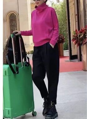 22896大爱美依缘2025秋冬新款高领长袖卫衣休闲卫裤女装宽松显瘦