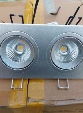 雷士格栅斗胆灯银色双头-NLED542A/2*6W黑色双头16CM暖黄光3000K