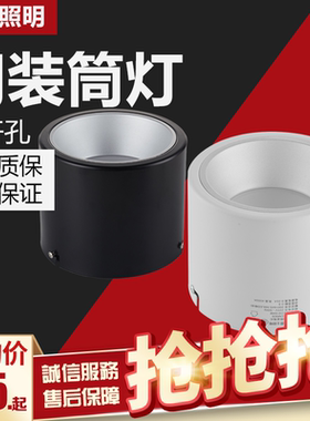 雷士明装筒灯LED吸顶筒灯NLED91835M/9184M/9185M免开孔防雾筒灯